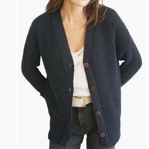 Paneros Navy Blue Knit Cardigan XS